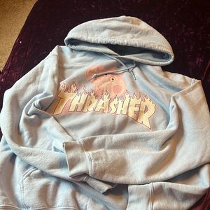Thrasher Magazine Hoodie Sweatshirt Adult Small Peppa Pig Blue Skateboard